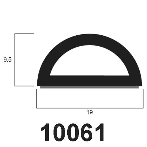Self-Adhesive D section EPDM Sponge - Century Foam & Rubber
