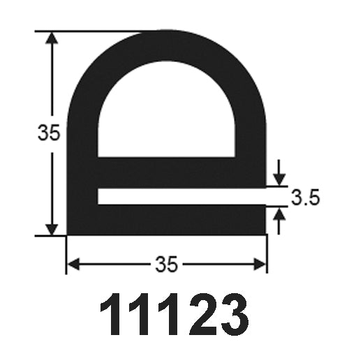 Door Seals E Sections - Century Foam & Rubber