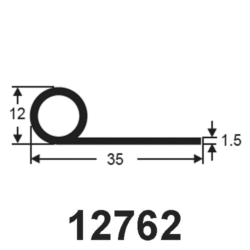 Door Seal P Section - Century Foam & Rubber