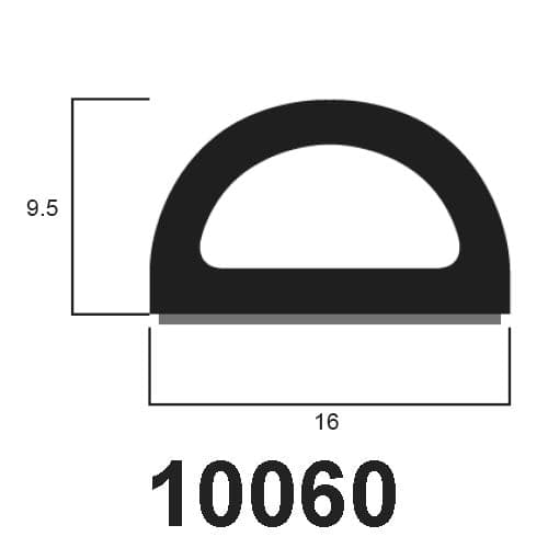 Self-Adhesive D section EPDM Sponge - Century Foam & Rubber