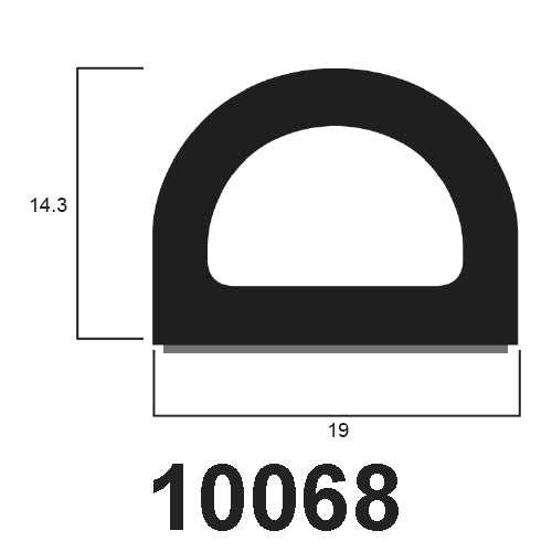 Self-Adhesive D section EPDM Sponge - Century Foam & Rubber