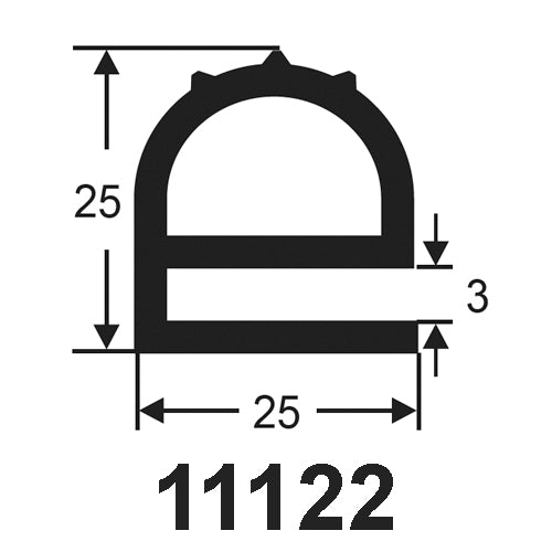 Door Seals E Sections - Century Foam & Rubber